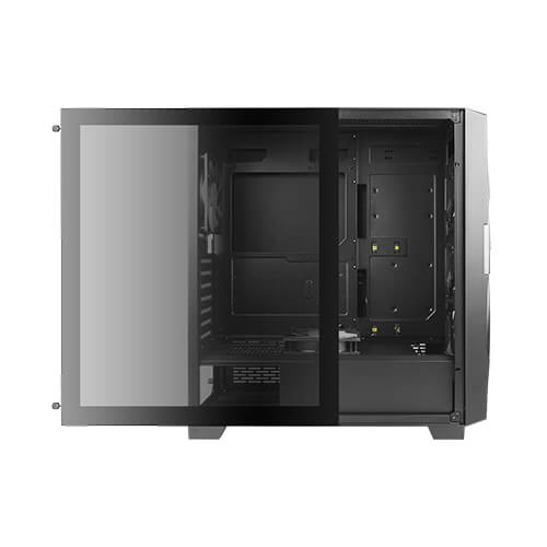 ANTEC DF700 FLUX Wave Mesh Front, High Airflow, Tempered Glass with 3x ARGB Fan Front, 1x Rear, 1x PSU Shell (Reverse Fan blade) ATX Gaming Case