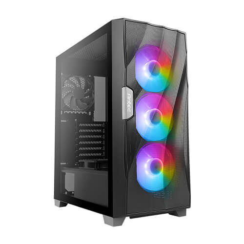 ANTEC DF700 FLUX Wave Mesh Front, High Airflow, Tempered Glass with 3x ARGB Fan Front, 1x Rear, 1x PSU Shell (Reverse Fan blade) ATX Gaming Case