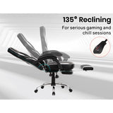 OVERDRIVE Gaming Chair Racing Computer PC Seat Office Reclining Footrest Black