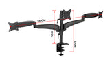 FORTIA Triple Monitor Stand Arm Computer Display Mount Adjustable Vesa Bracket 3 Screen