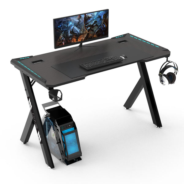 EKKIO RGB Gaming Desk Y Shape Black 140cm EK-GD-102-AL