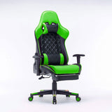 Gaming Chair Ergonomic Racing chair 165° Reclining Gaming Seat 3D Armrest Footrest Black White