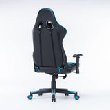 Gaming Chair Ergonomic Racing chair 165° Reclining Gaming Seat 3D Armrest Footrest Blue Black