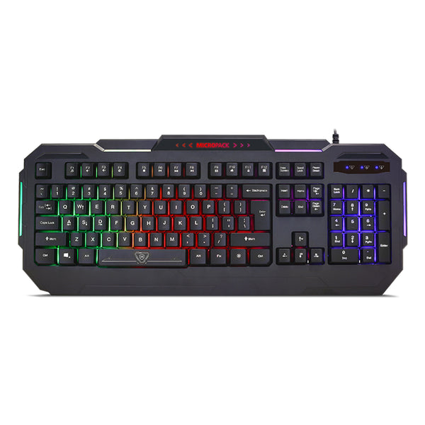 Rainbow Backlit Gaming Keyboard 19 Game Anti Ghosting Keys USB 2.0 Interface AU