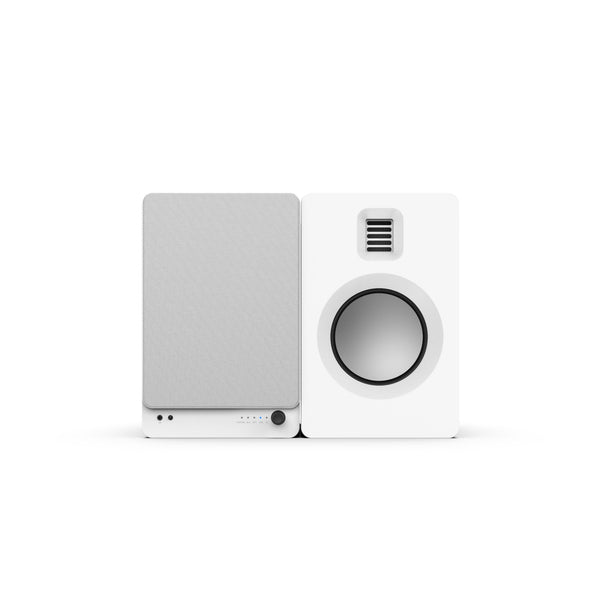 Kanto TUK 260W Powered Bookshelf Speakers with Headphone Out, USB Input, Dedicated Phono Pre-amp, Bluetooth - Pair, Matte White