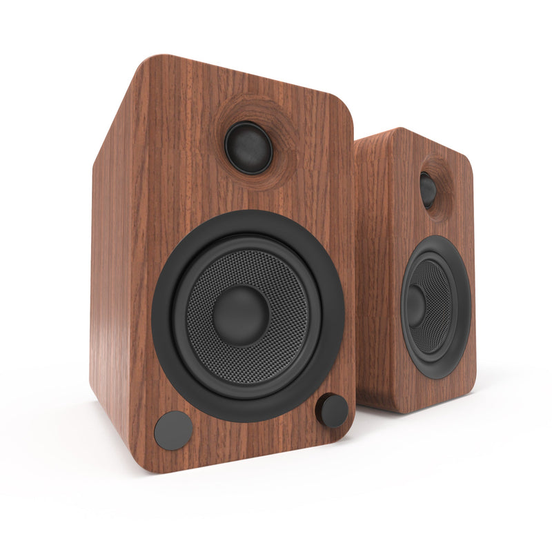 Kanto YU4 140W Powered Bookshelf Speakers with Bluetooth® and Phono Preamp - Pair, Walnut