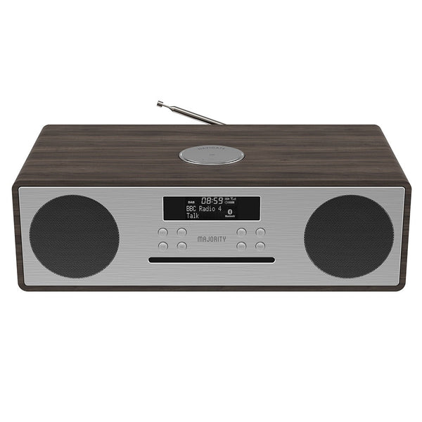 Majority Oakington Bluetooth, DAB Radio & CD Player-Walnut