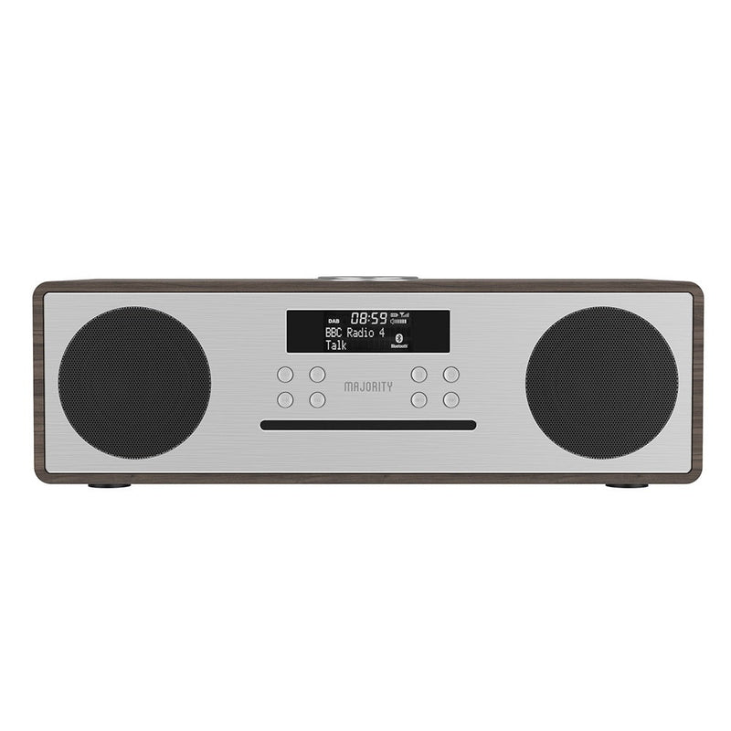 Majority Oakington Bluetooth, DAB Radio & CD Player-Walnut