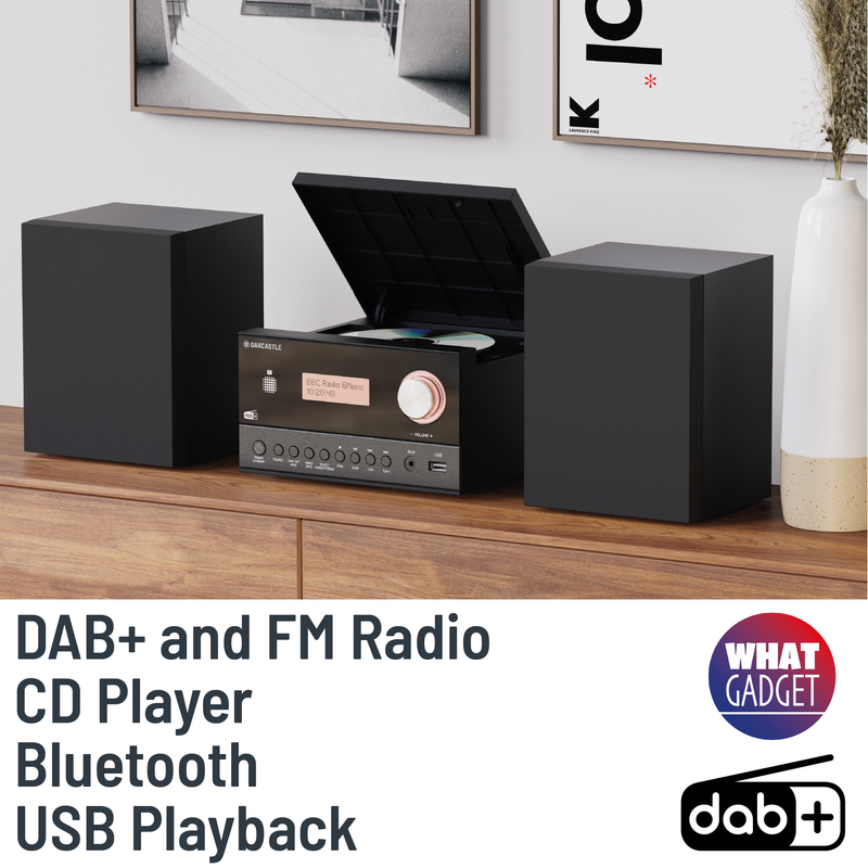 Majority Oakcastle HIFI200 CD player with Bluetooth and DAB+ Radio